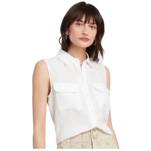 Equipment Silk Sleeveless Signature Top